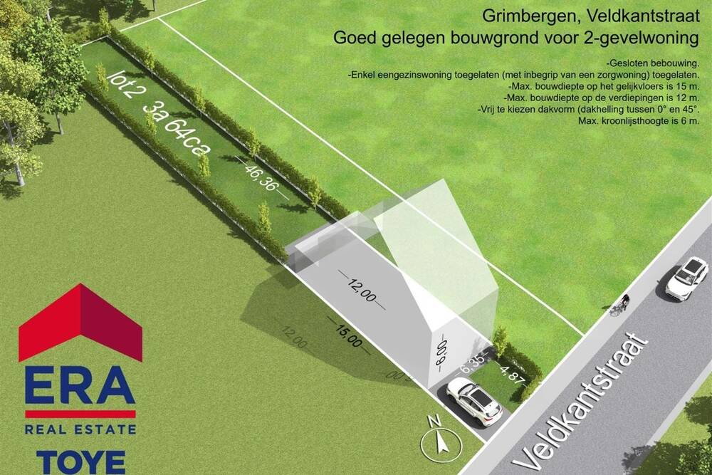 Terrain à vendre à Grimbergen 1850 175000.00€ 0 chambres m² - Annonce 251413