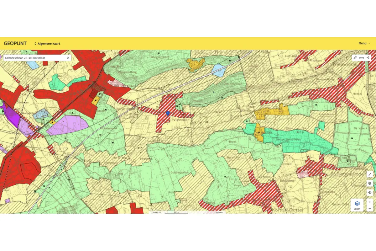 Bouwgrond te  koop in Wezemaal 3111 210000.00€  slaapkamers m² - Zoekertje 11258