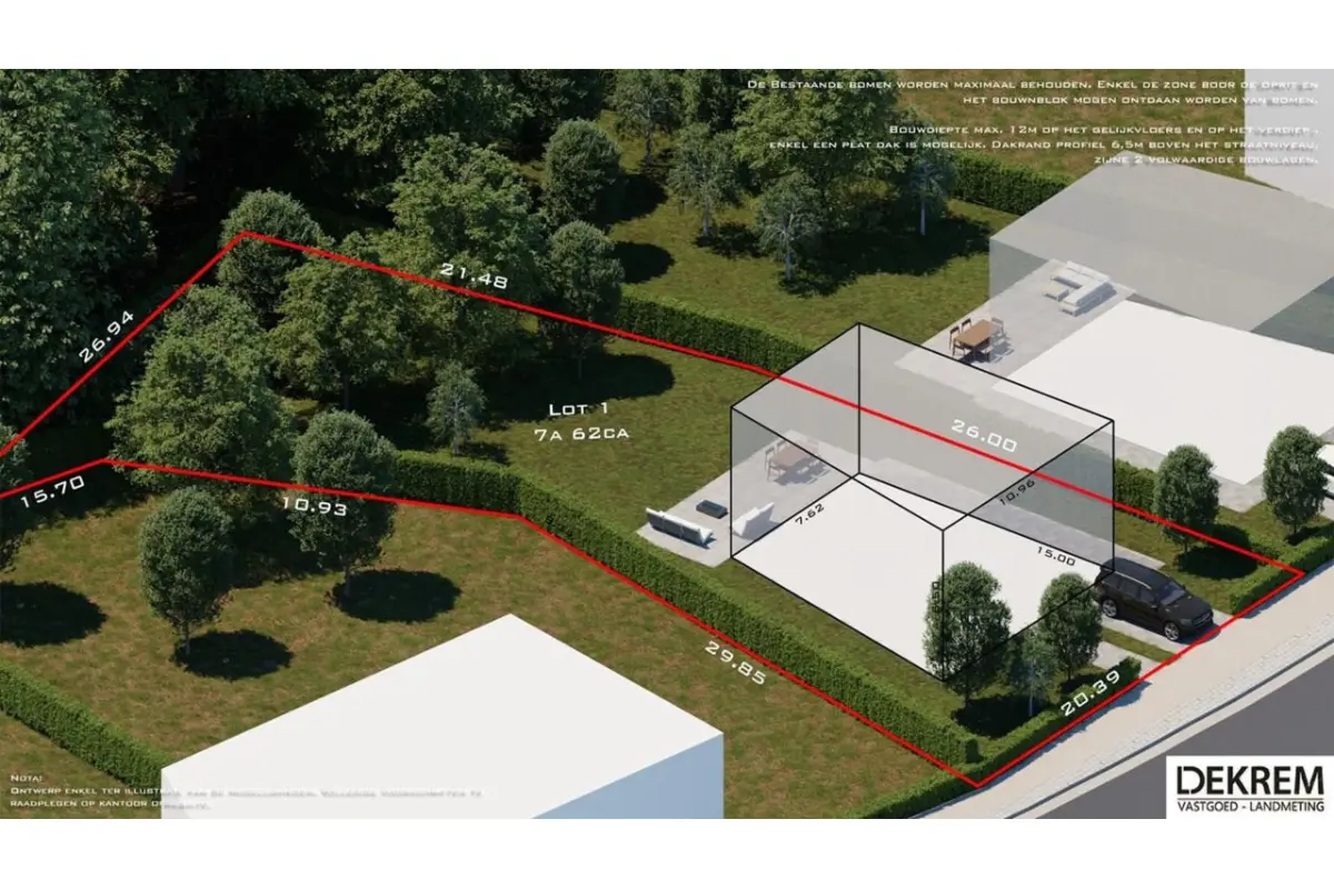 Grond te  koop in Werchter 3118 198000.00€  slaapkamers m² - Zoekertje 19682