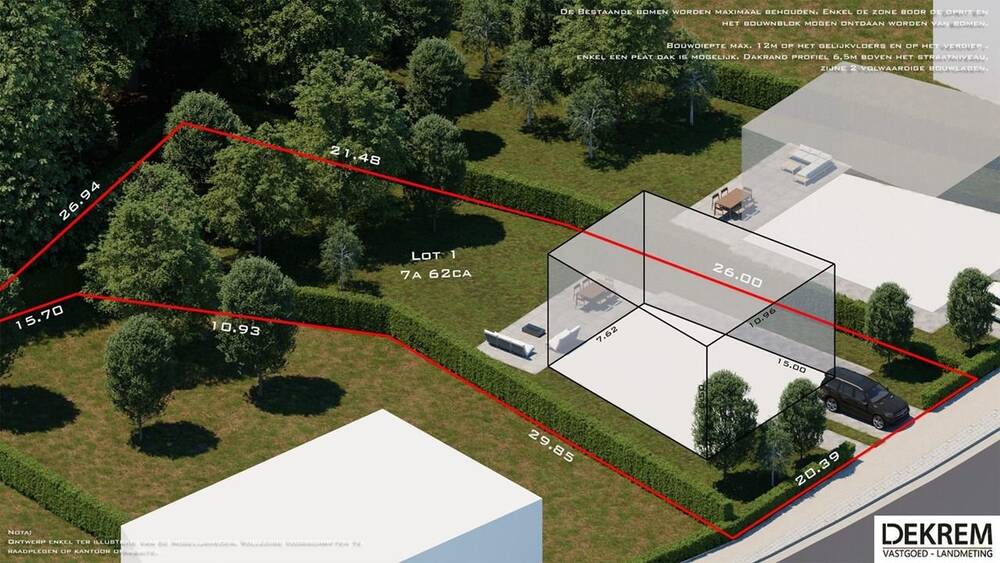 Grond te koop in Werchter 3118 198000.00€ slaapkamers m² - Zoekertje 19682