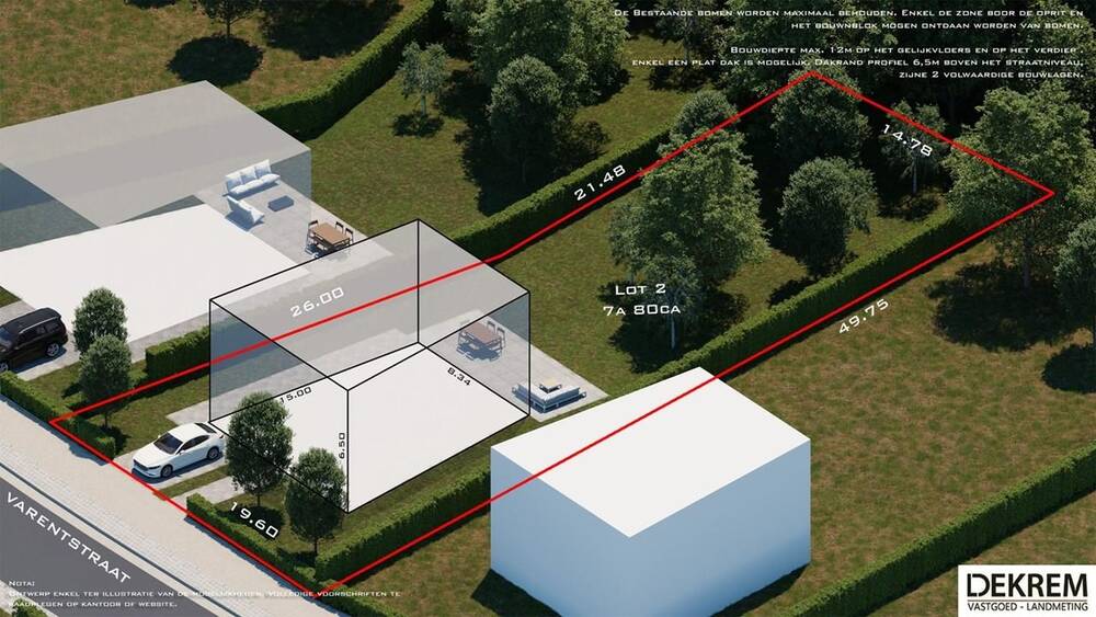 Grond te  koop in Werchter 3118 198000.00€  slaapkamers m² - Zoekertje 19683