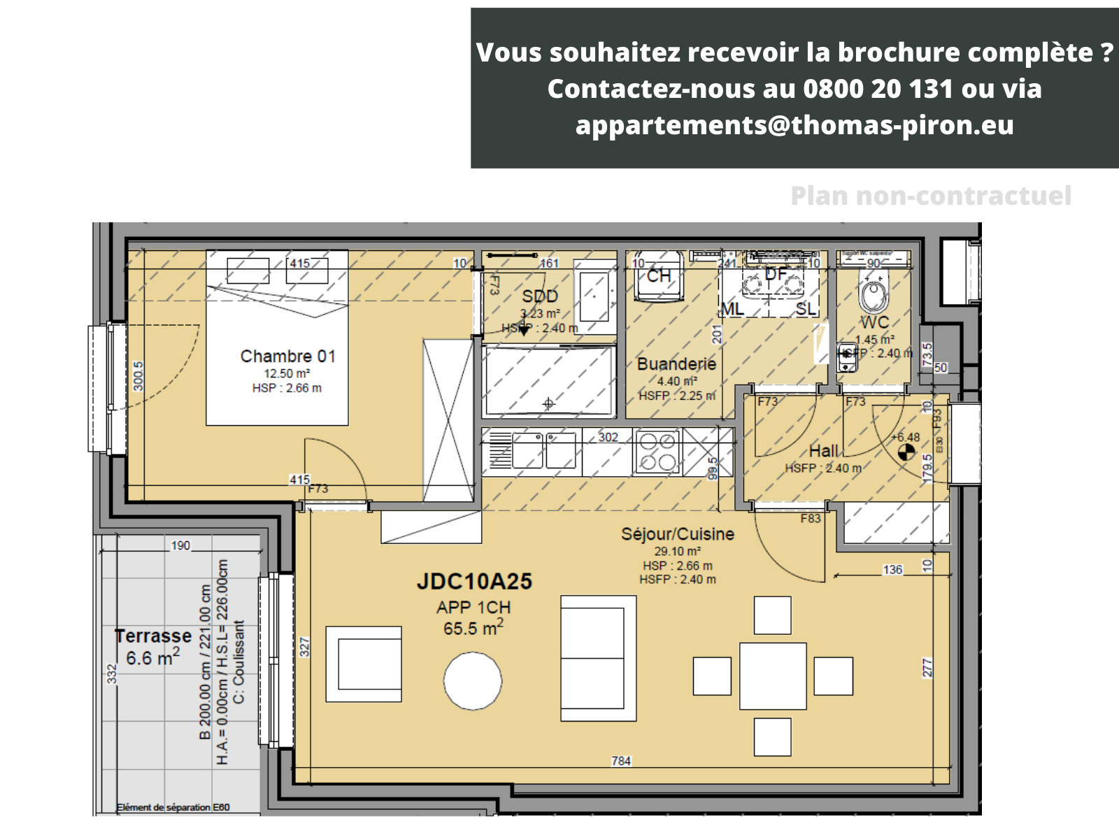 Appartement te  koop in Louvain-la-Neuve 1348 330000.00€ 1 slaapkamers 65.00m² - Zoekertje 1309125