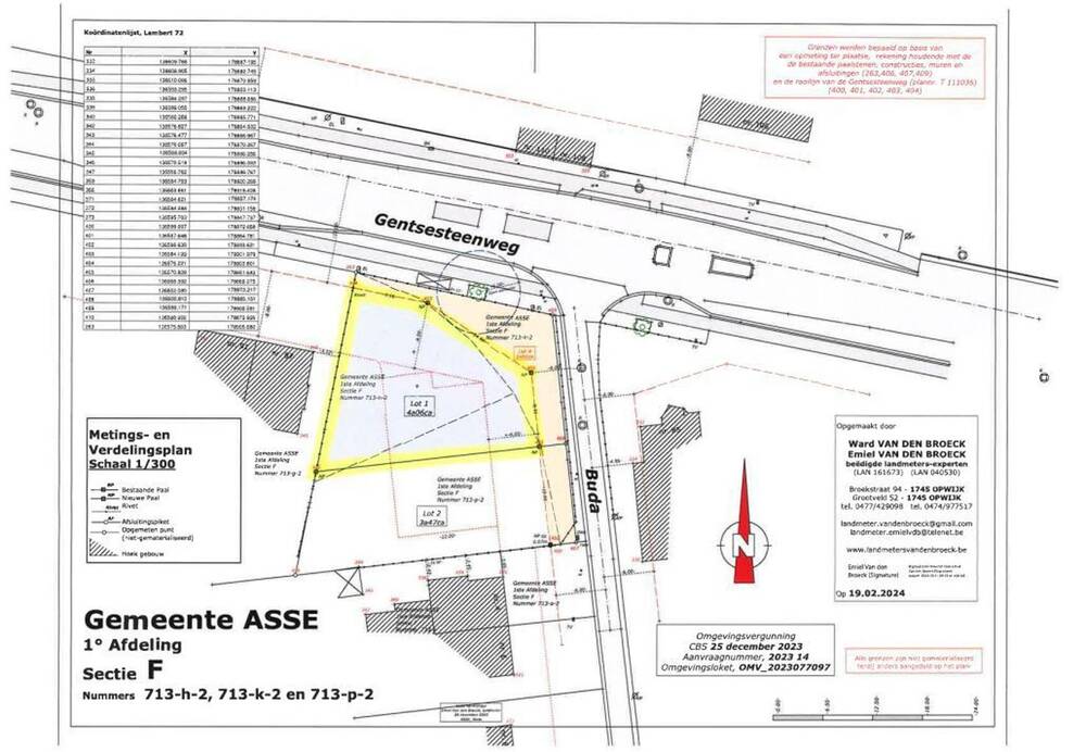 Terrain à vendre à Asse 1730 176250.00€ chambres m² - Annonce 42966