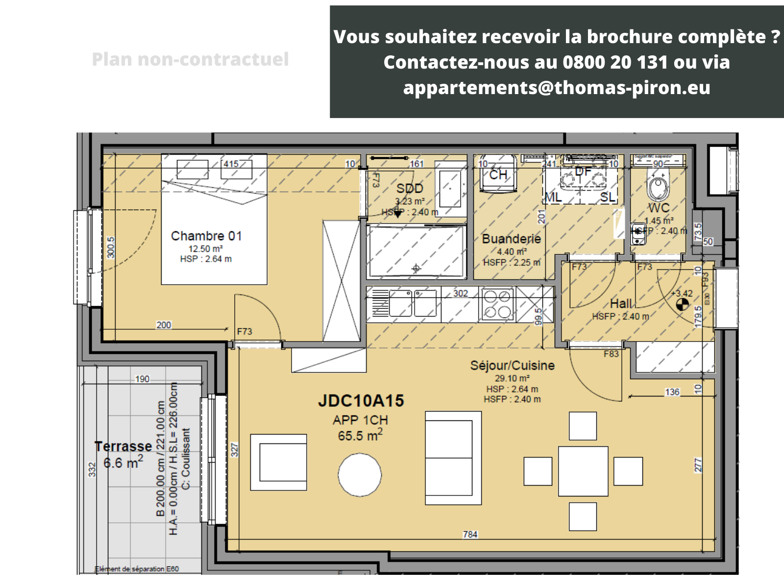 Appartement à vendre à Louvain-la-Neuve 1348 320000.00€ 1 chambres 66.00m² - Annonce 464588