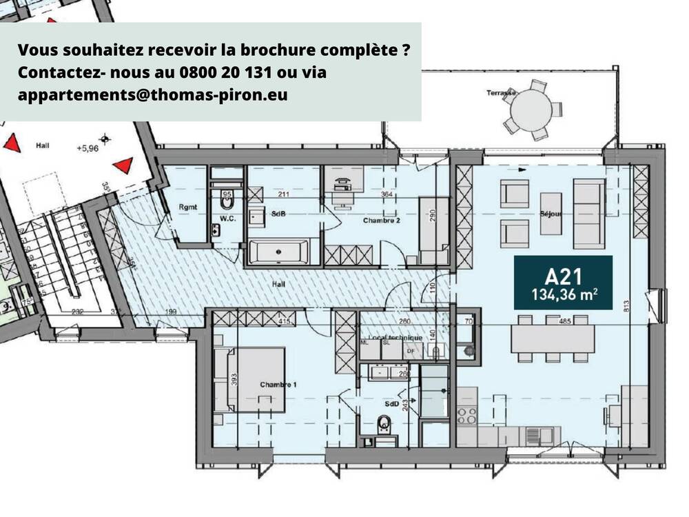 Appartement à vendre à Rixensart 1330 560000.00€ 2 chambres 134.00m² - Annonce 365459