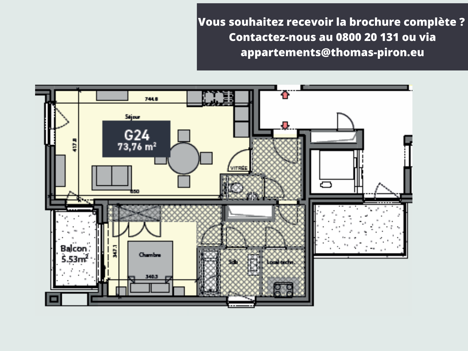 Appartement à vendre à Nivelles 1400 270000.00€ 1 chambres 74.00m² - Annonce 366630