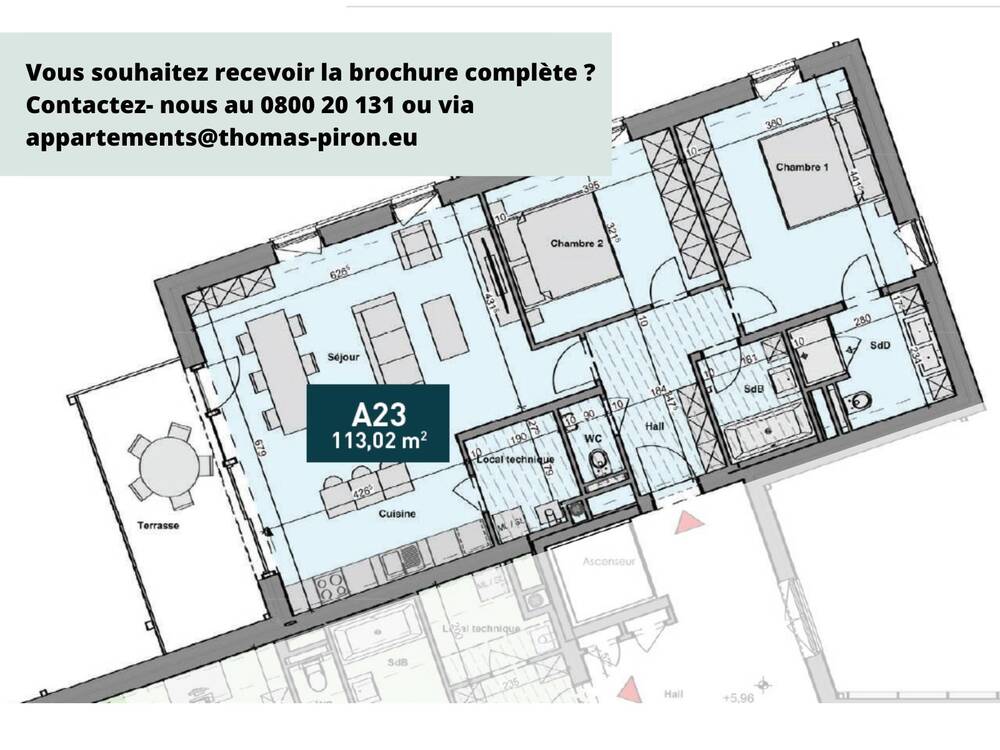Appartement à vendre à Rixensart 1330 535000.00€ 2 chambres 113.00m² - Annonce 365460