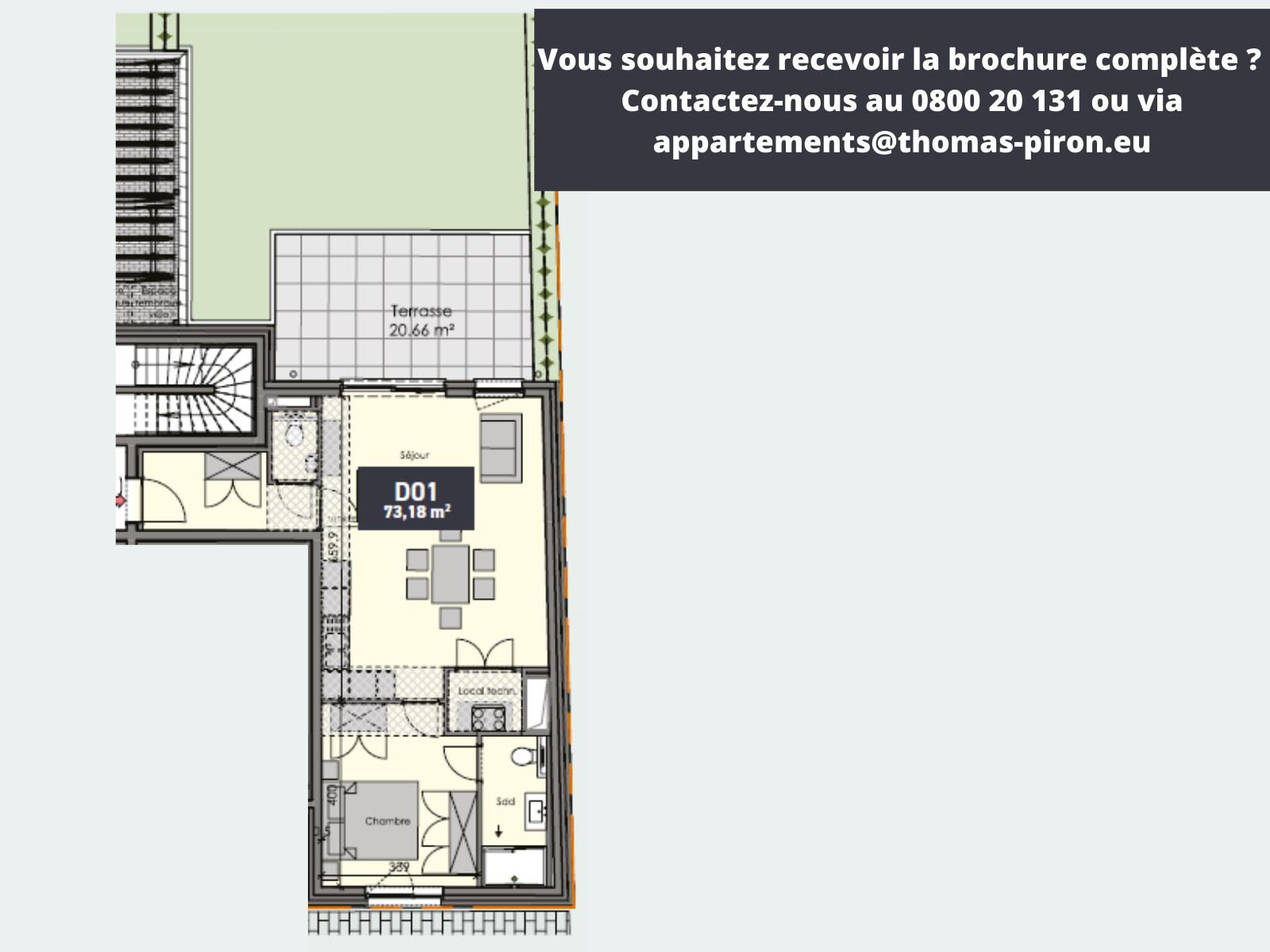 Appartement à vendre à Nivelles 1400 325000.00€ 1 chambres 73.00m² - Annonce 366628