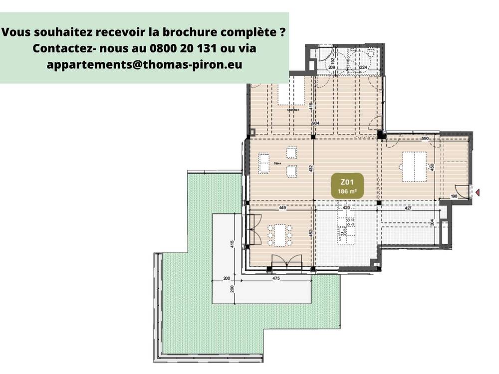 Appartement te koop in Waver 1300 275000.00€ slaapkamers 186.00m² - Zoekertje 365276