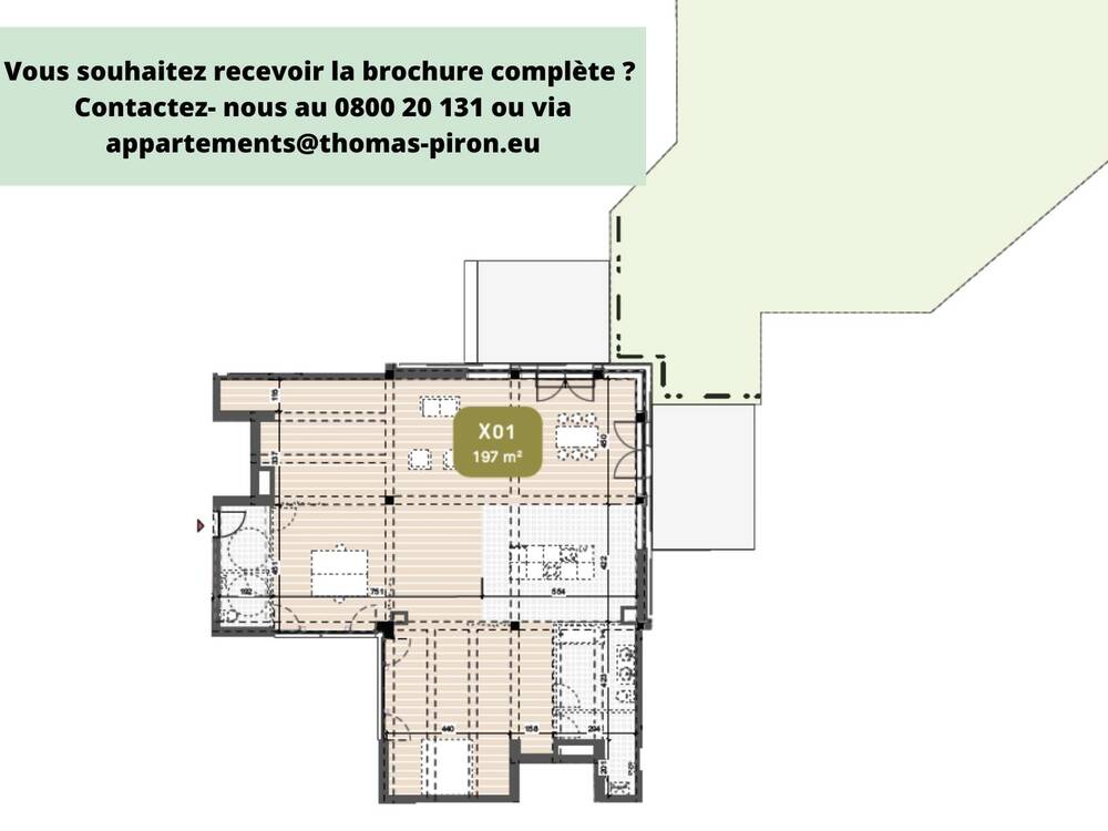 Appartement te koop in Waver 1300 296000.00€ 2 slaapkamers 197.00m² - Zoekertje 365279