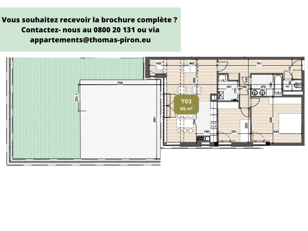 Appartement te koop in Waver 1300 335000.00€ 2 slaapkamers 99.00m² - Zoekertje 365278