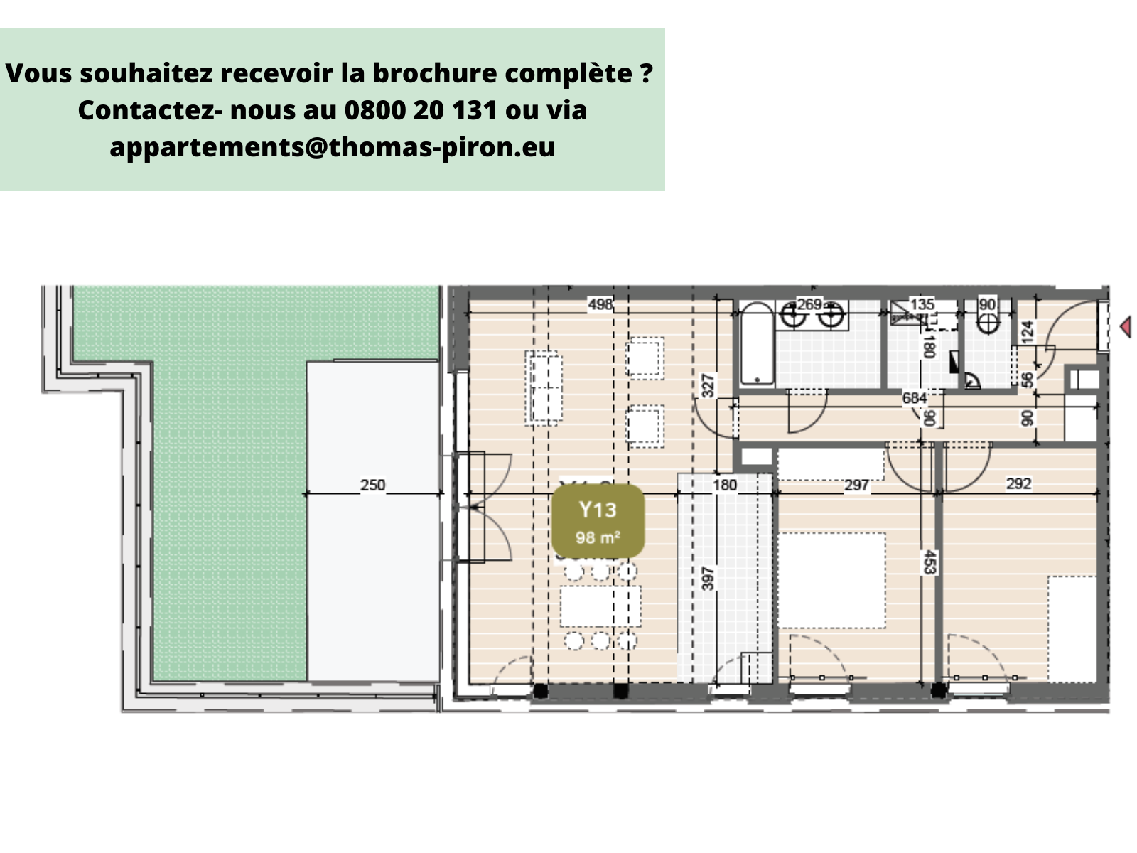 Appartement te koop in Waver 1300 345000.00€ 2 slaapkamers 98.00m² - Zoekertje 365277
