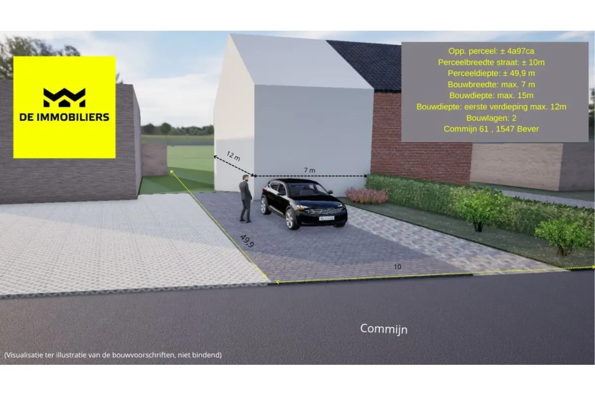 Grond te  koop in Bever 1547 120000.00€  slaapkamers m² - Zoekertje 599271
