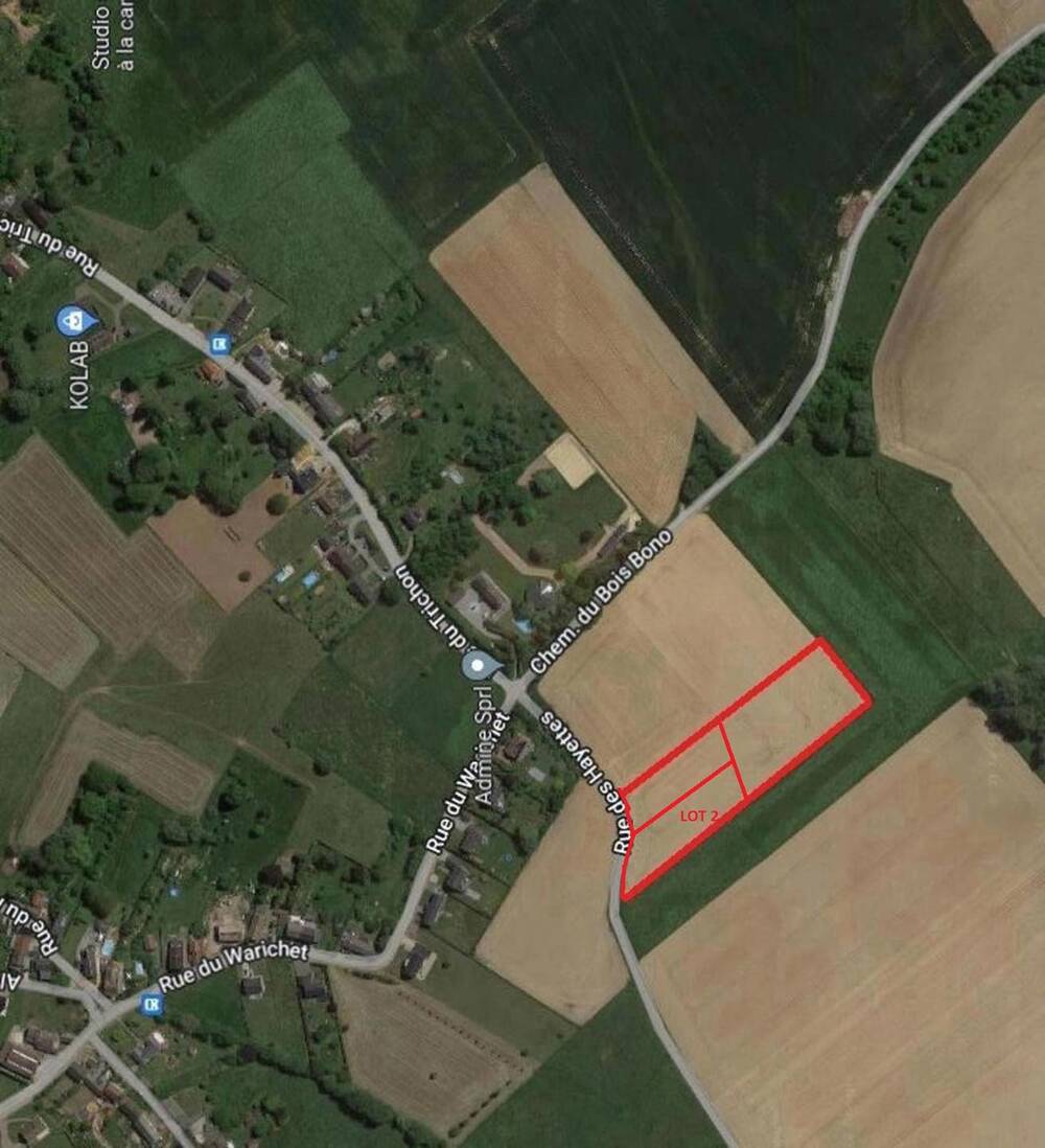 Terrain à vendre à Walhain 1457 275000.00€ chambres m² - Annonce 478194