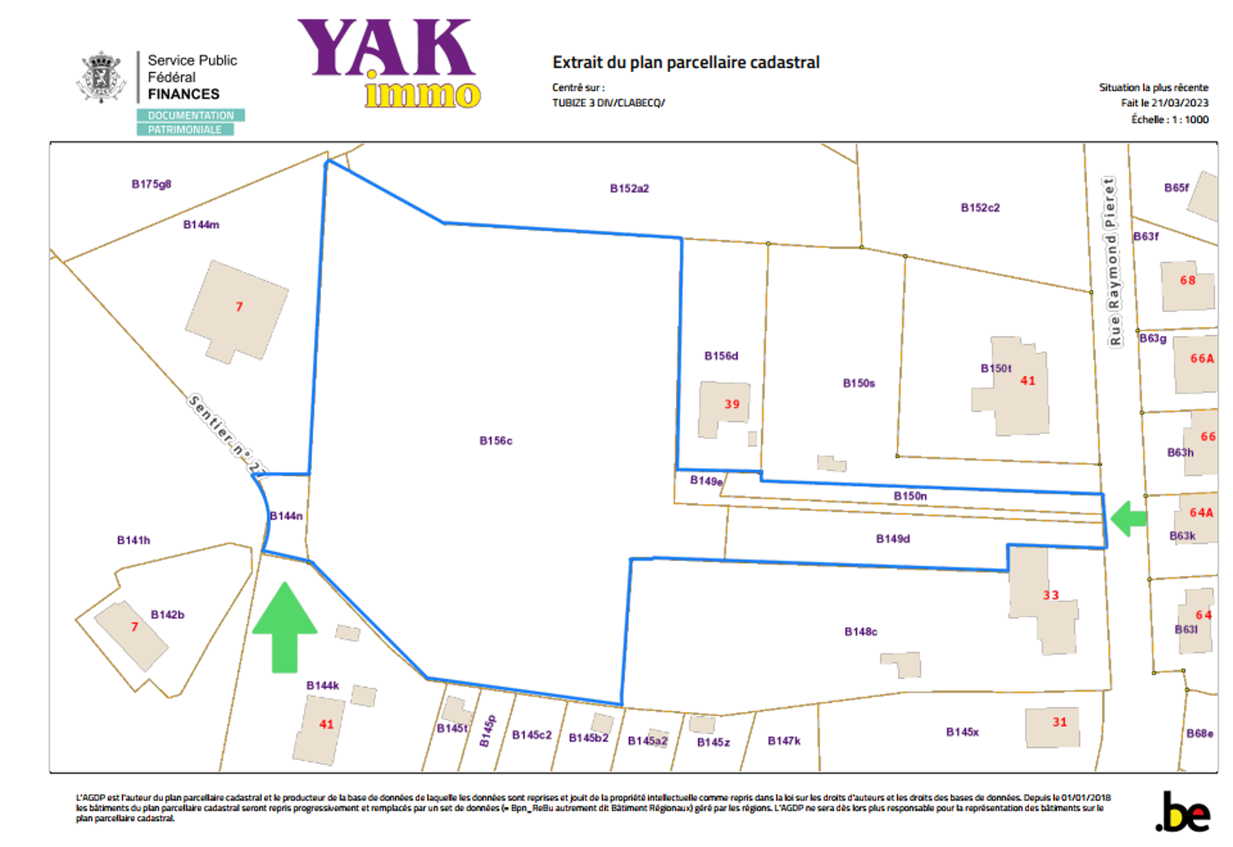 Terrain à vendre à Tubize 1480 980000.00€  chambres m² - Annonce 510038