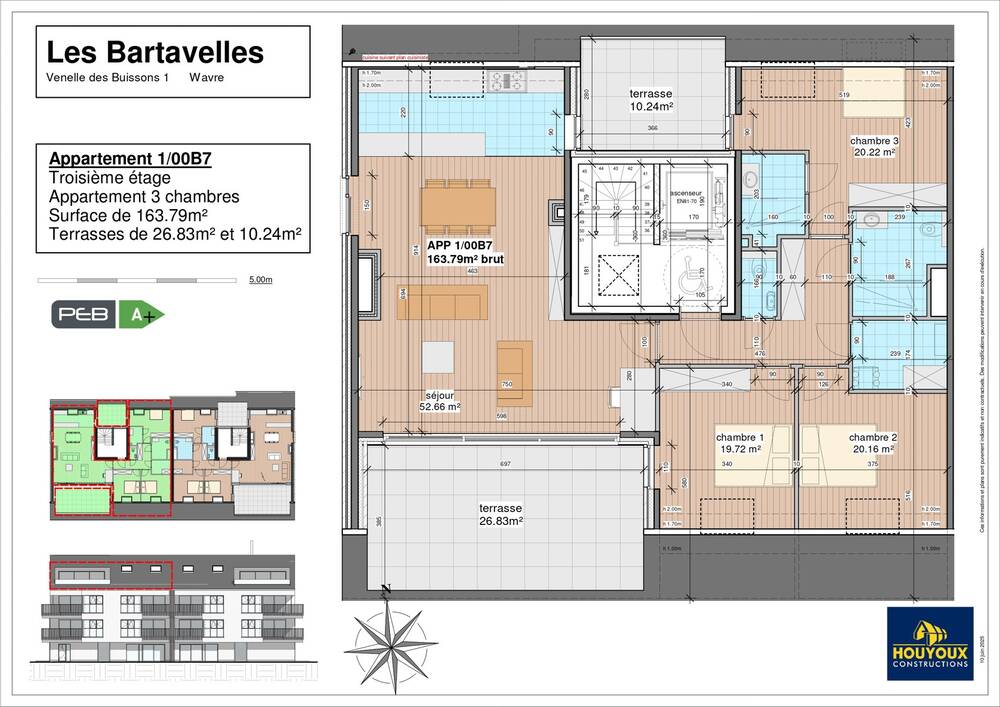 Appartement à vendre à Wavre 1300 585000.00€ 3 chambres 163.79m² - Annonce 566563