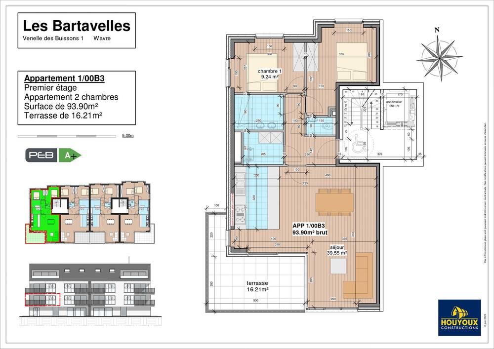 Appartement à vendre à Wavre 1300 420000.00€ 2 chambres 93.90m² - Annonce 566570