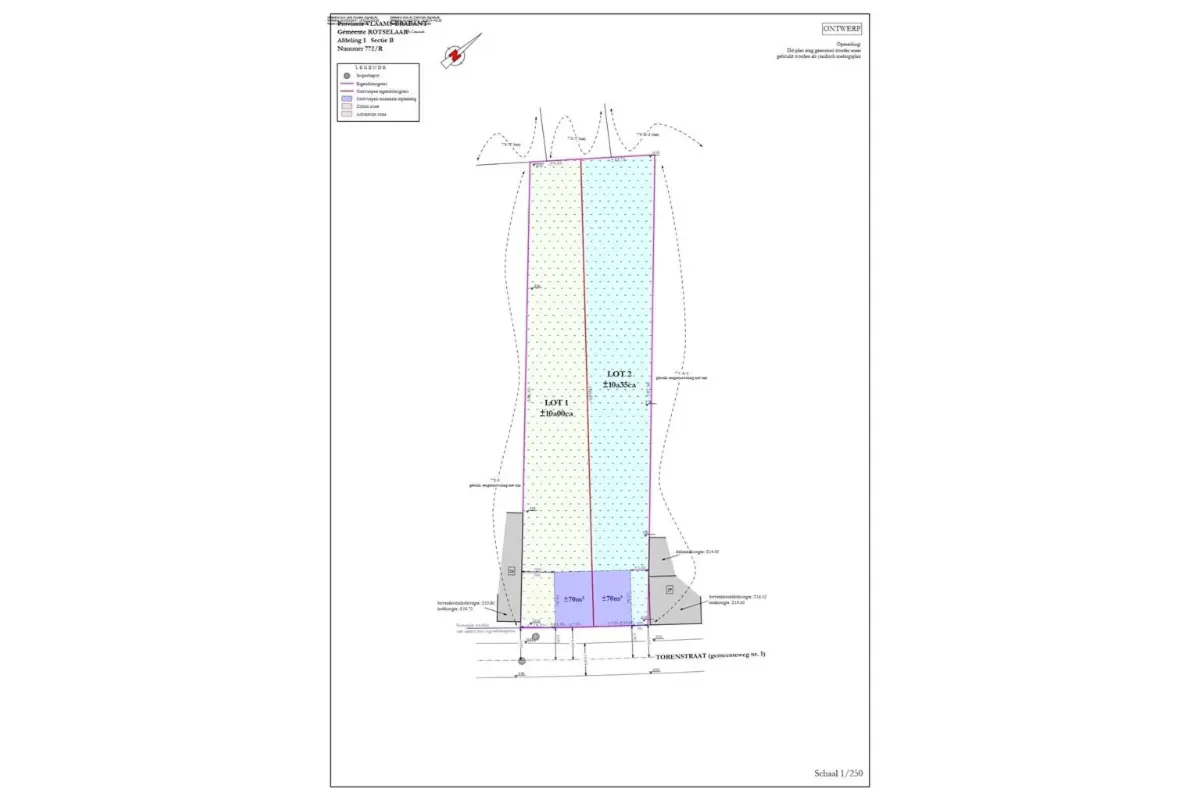Bouwgrond te  koop in Rotselaar 3110 195000.00€  slaapkamers m² - Zoekertje 570335