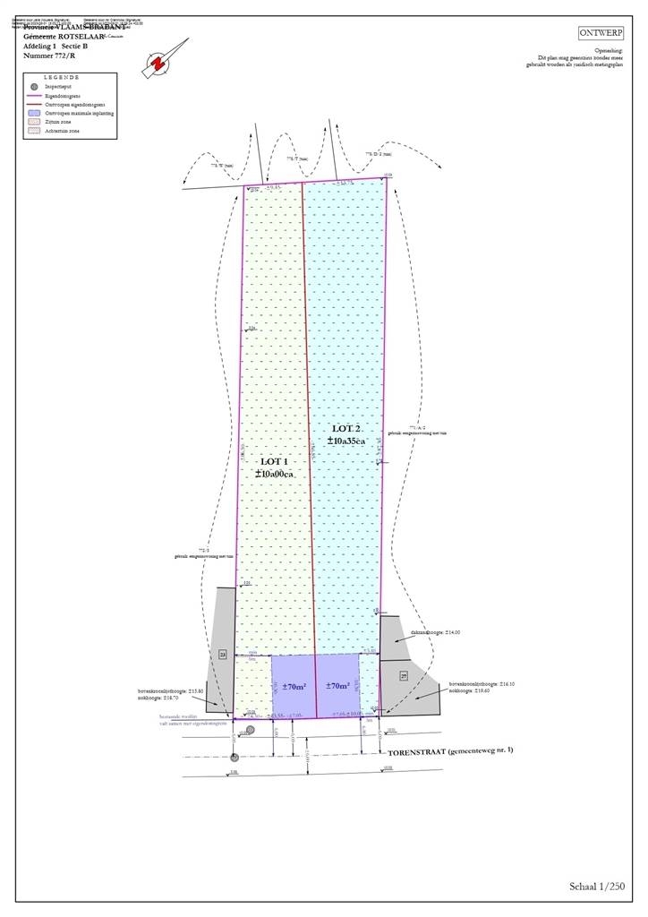 Terrain à vendre à Rotselaar 3110 210000.00€  chambres m² - Annonce 570335