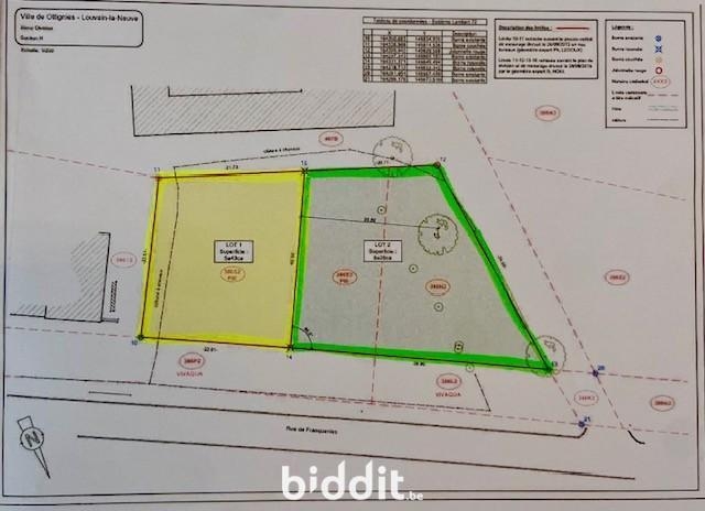 Terrain à vendre à Céroux-Mousty 1341 351000.00€ chambres m² - Annonce 579106