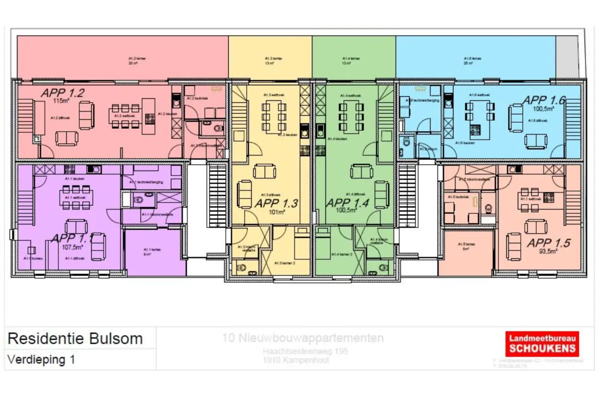 Appartement te  koop in Kampenhout 1910 0.00€ 2 slaapkamers m² - Zoekertje 589150