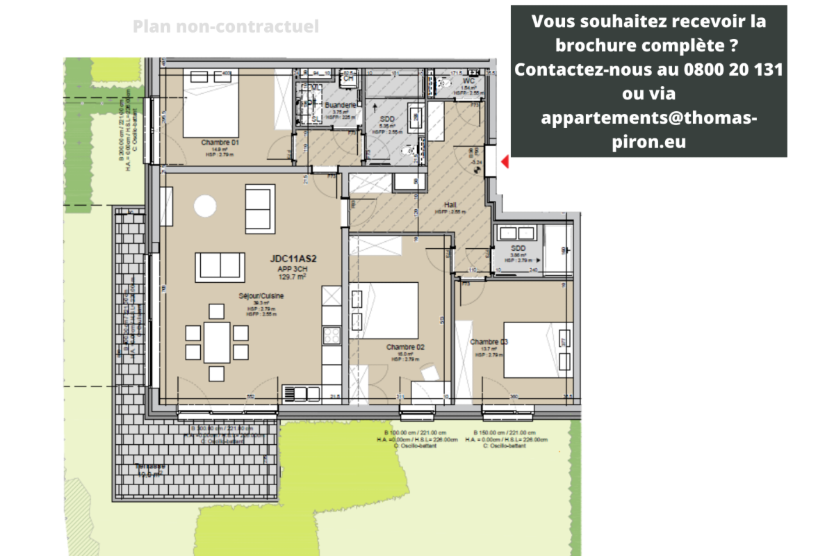 Appartement à vendre à Louvain-la-Neuve 1348 750000.00€ 3 chambres 130.00m² - Annonce 602801