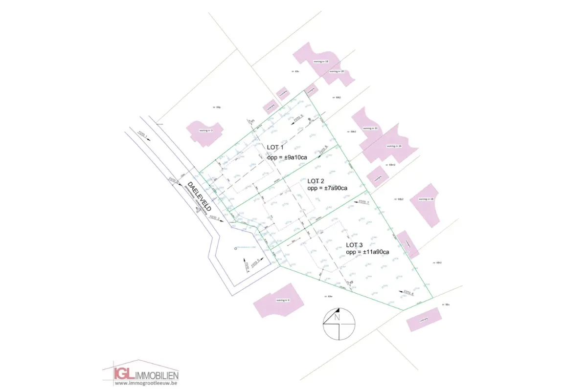 Terrain à bâtir à vendre à Pepingen 1670 345000.00€  chambres m² - Annonce 602073