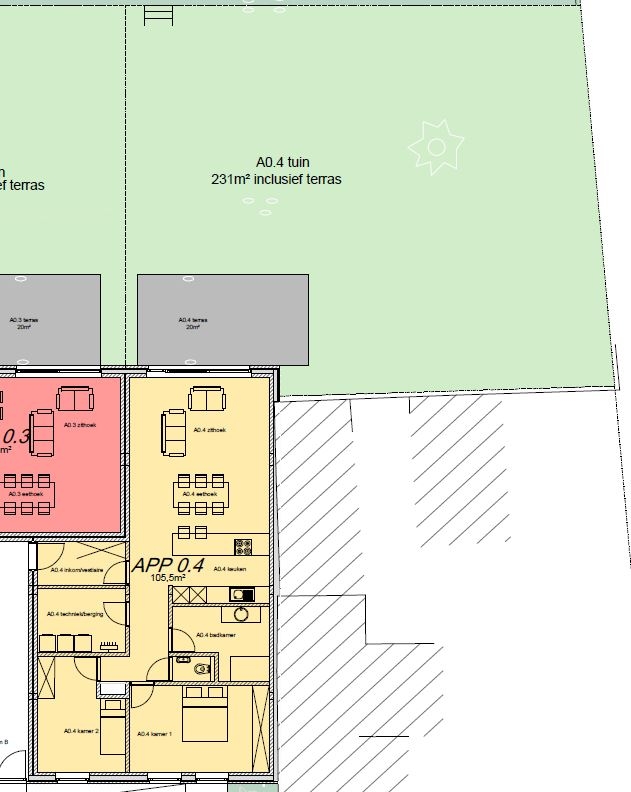 Appartement te  koop in Kampenhout 1910 360000.00€ 2 slaapkamers 106.00m² - Zoekertje 604975