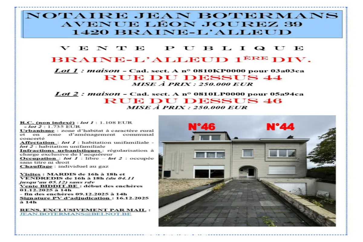 Huis te  koop in Eigenbrakel 1420 250000.00€ 3 slaapkamers m² - Zoekertje 613970