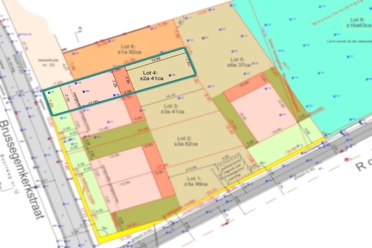 Grond te  koop in Brussegem 1785 169000.00€  slaapkamers m² - Zoekertje 630294