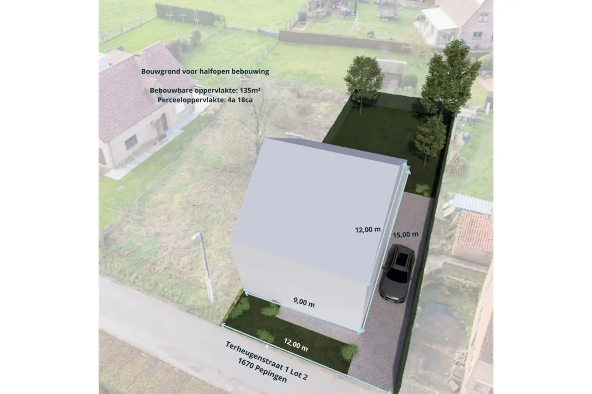 Terrain à vendre à Pepingen 1670 199000.00€  chambres m² - Annonce 705388