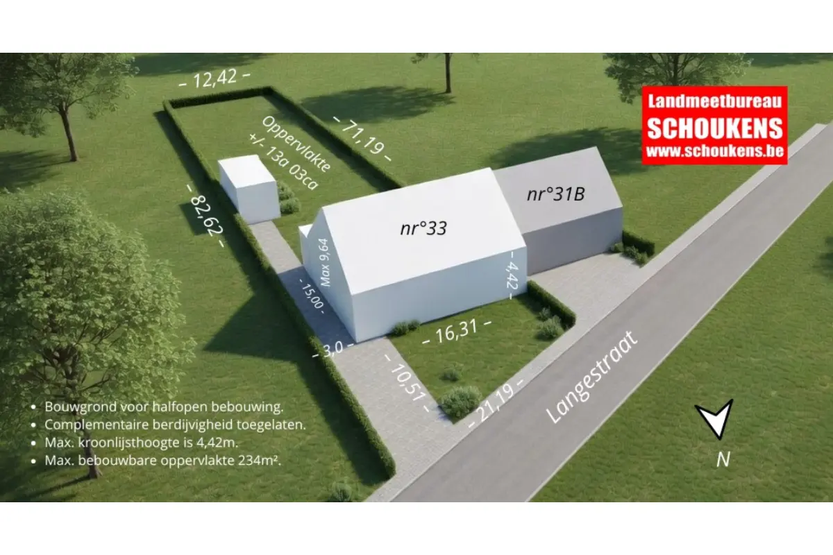 Terrain à bâtir à vendre à Kampenhout 1910 245000.00€  chambres m² - Annonce 742622
