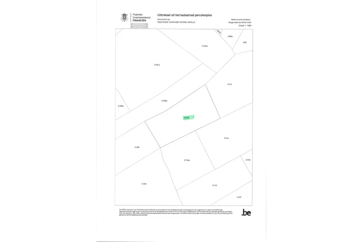 Terrain à vendre à Herne 1540 4000.00€  chambres m² - Annonce 755123