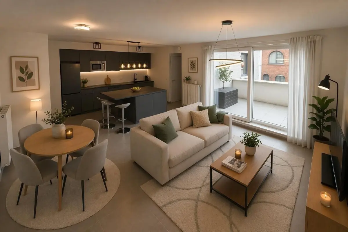Appartement te  huur in Waterloo 1410 1150.00€ 1 slaapkamers 74.00m² - Zoekertje 756613